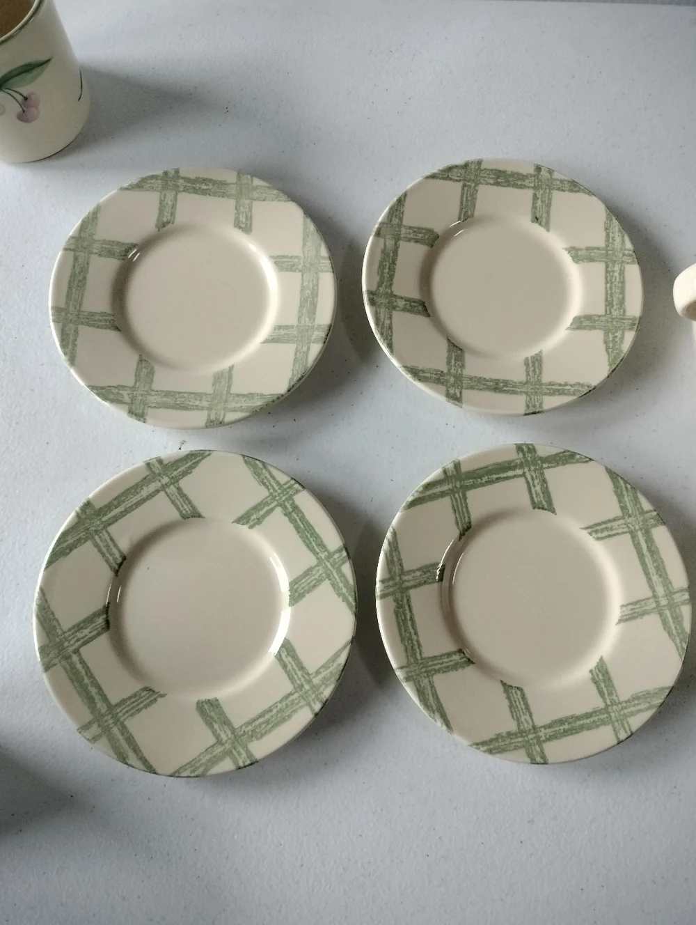 Pfaltzgraff Garden Party 8oz Set Of 4 Mugs Saucers Coffee Tea Cherry Tulip